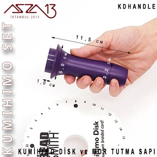 Kumihimo Disk (15,2/1 cm) ve Mor Tutma Sapı