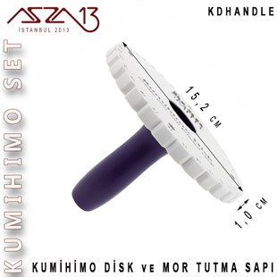 Kumihimo Disk (15,2/1 cm) ve Mor Tutma Sapı