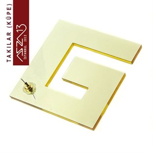 Altın Renkli Plexiglass Küpe