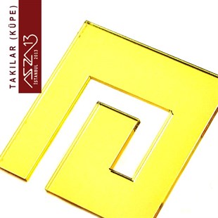 Altın Renkli Plexiglass Küpe