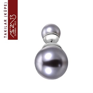 Platinyum Gri İnci Küpe