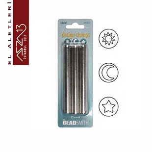 3lü 5 mm Ay-Yıldız-Güneş Metal Damga Seti