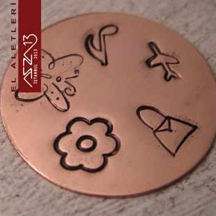 6 mm Kelebek Figürlü Metal Damga