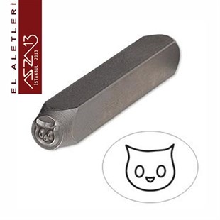 6 mm Kedi Figürlü Metal Damga