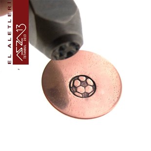 6 mm Futbol Topu Figürlü Metal Damga