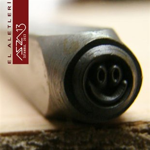 6 mm Gülen Yüz Figürlü Metal Damga