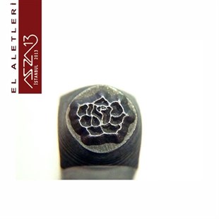 6 mm Gül Figürlü Metal Damga