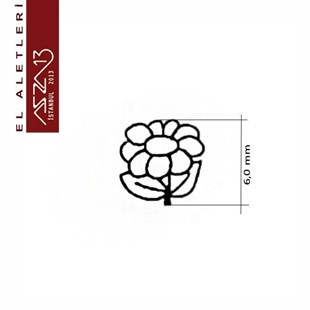 6 mm Çiçek Figürlü Metal Damga