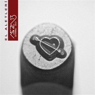 6 mm Ok ve Kalp Figürlü Metal Damga