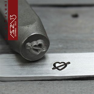 6 mm Ok ve Kalp Figürlü Metal Damga