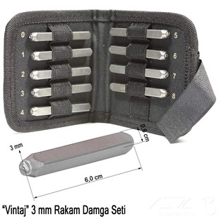 Damga Seti - Rakam - Vintaj - 3 mm