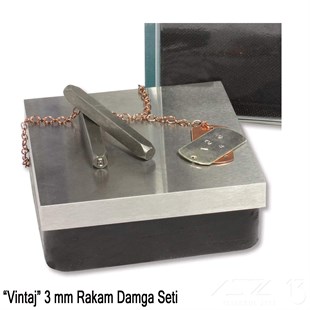 Damga Seti - Rakam - Vintaj - 3 mm