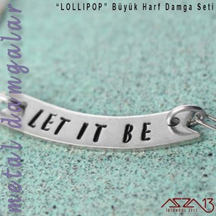 Lollipop Font Büyük Harf Damga Seti, 4 mm