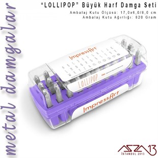 Lollipop Font Büyük Harf Damga Seti, 4 mm
