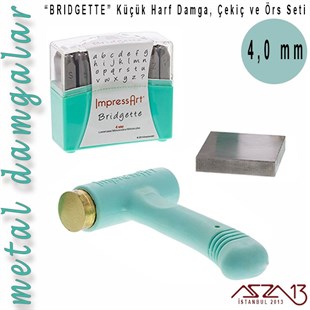 Bridgette Font Küçük Harf Damga, Çekiç ve Örs Seti, 4 mm