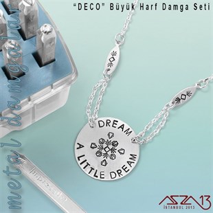 Deco Font Büyük Harf Damga Seti, 3 mm