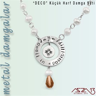 Deco Font Küçük Harf Damga Seti, 3 mm