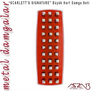 Scarletts Signature Font Büyük Harf Damga Seti, 2,5 mm