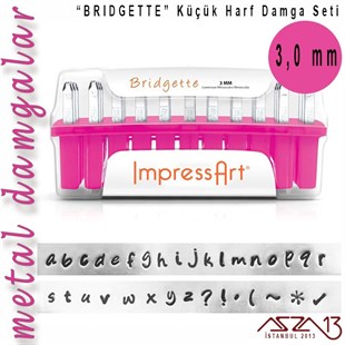 Bridgette Font Küçük Harf Damga Seti, 3 mm