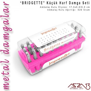 Bridgette Font Küçük Harf Damga Seti, 3 mm