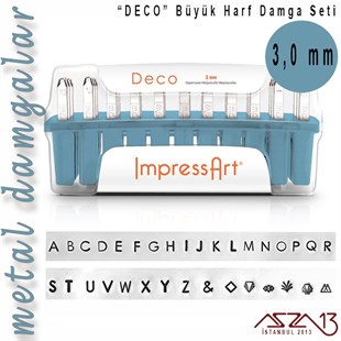 Deco Font Büyük Harf Damga Seti, 3 mm