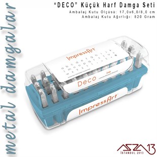 Deco Font Küçük Harf Damga Seti, 3 mm