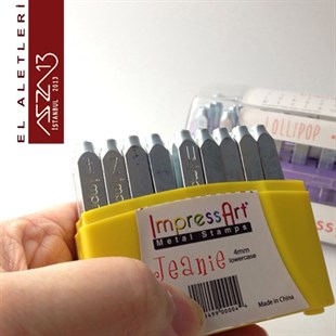 Jeanie Font Küçük Harf Damga Seti, 4 mm