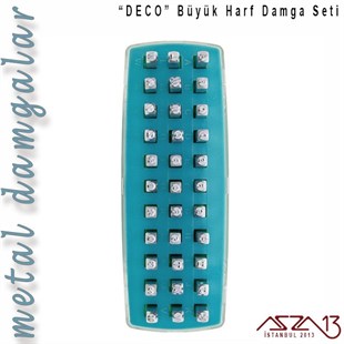 Deco Font Büyük Harf Damga Seti, 3 mm