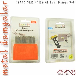 Sans Serif Font Küçük Harf Damga Seti, 3 mm