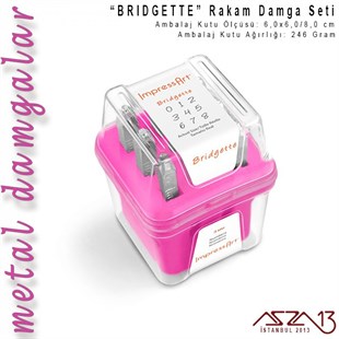 Bridgette Font Rakam Damga Seti, 3 mm