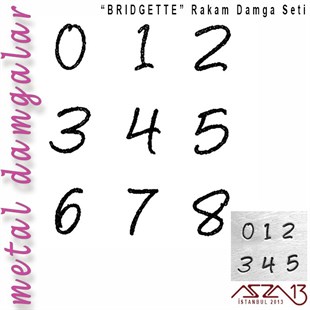 Bridgette Font Rakam Damga Seti, 3 mm