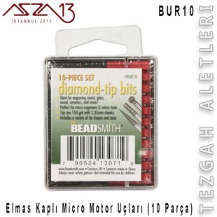 Elmas Kaplamalı Mikro Motor Uç Seti (10 Parça)