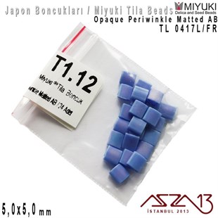 Tila Boncuk - Opaque Periwinkle Matted AB - TL0417L/FR / 24 Adet
