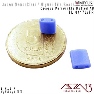 Tila Boncuk - Opaque Periwinkle Matted AB - TL0417L/FR / 24 Adet