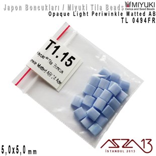 Tila Boncuk - Opaque Light Periwinkle Matted AB - TL0494FR / 24 Adet