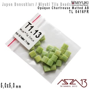 Tila Boncuk - Opaque Light Chartreuse Matted AB - TL0416FR / 24 Adet