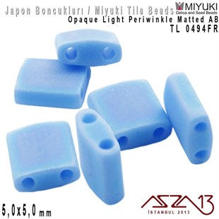 Tila Boncuk - Opaque Light Periwinkle Matted AB - TL0494FR / 24 Adet