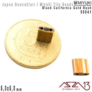 Tila Boncuk - Black California Gold Rush - 55041 / 24 Adet