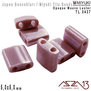 Tila Boncuk - Opaque Mauve Luster - TL0437 / 24 Adet