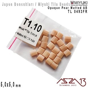 Tila Boncuk - Opaque Pear Matted AB - TL0493FR / 24 Adet