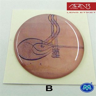 Kendinden Yapışkanlı 30 mm Yuvarlak Epoxy Etiket (Modes) / Paket İçeriği 2 Adet