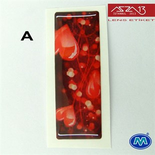 Kendinden Yapışkanlı 16 mm x 46 mm Uzun Dikdörtgen Epoxy Etiket (Modes) / Paket İçeriği 2 Adet