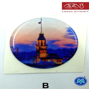 Kendinden Yapışkanlı 29 mm x 39 mm Oval Epoxy Etiket (Modes) / Paket İçeriği 2 Adet