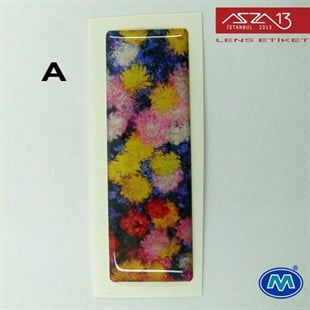 Kendinden Yapışkanlı 16 mm x 46 mm Uzun Dikdörtgen Epoxy Etiket (Modes) / Paket İçeriği 2 Adet