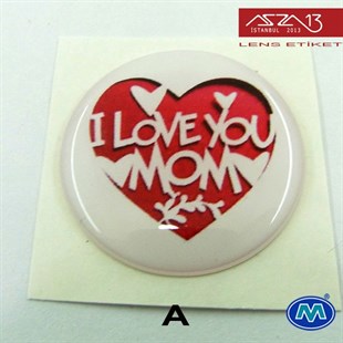 Kendinden Yapışkanlı 30 mm Yuvarlak Epoxy Etiket (Modes) / Paket İçeriği 2 Adet