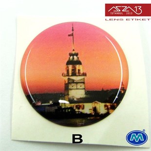 Kendinden Yapışkanlı 30 mm Yuvarlak Epoxy Etiket (Modes) / Paket İçeriği 2 Adet