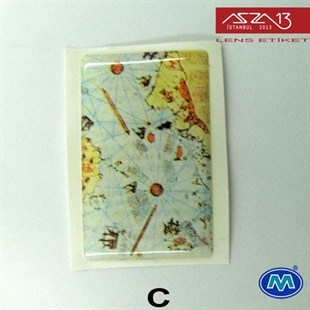 Kendinden Yapışkanlı 25 mm x 39 mm Dikdörtgen Epoxy Etiket (Modes) / Paket İçeriği 2 Adet