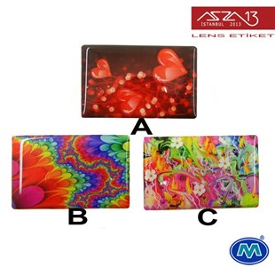 Kendinden Yapışkanlı 25 mm x 39 mm Dikdörtgen Epoxy Etiket (Modes) / Paket İçeriği 2 Adet