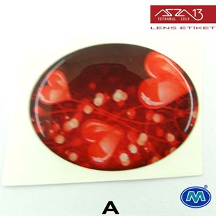 Kendinden Yapışkanlı 29 mm x 39 mm Oval Epoxy Etiket (Modes) / Paket İçeriği 2 Adet