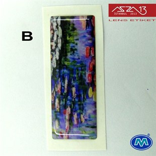 Kendinden Yapışkanlı 16 mm x 46 mm Uzun Dikdörtgen Epoxy Etiket (Modes) / Paket İçeriği 2 Adet